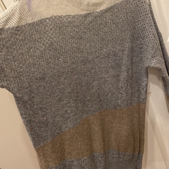 white + warren colorwork oversized gray neon colours knit sweater cashmere - Picture 8 of 16